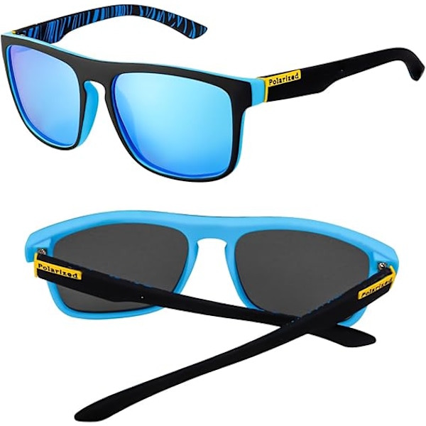 2-pack Solglasögon för Män, UV400 Skydd Polariserade Solglasögon Retro Solglasögon Utomhussport Golf