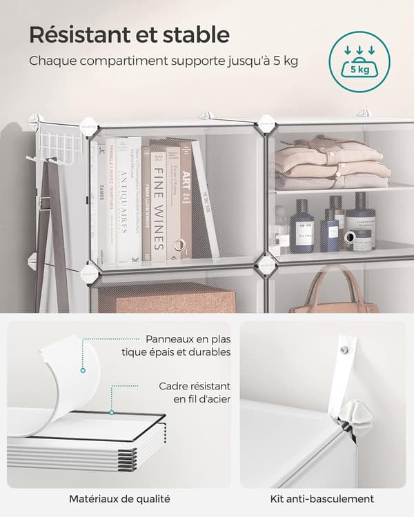 [SC]2026 New Modular Shoe Rack, 8 Compartments, Modular Storage Shelf, with Door