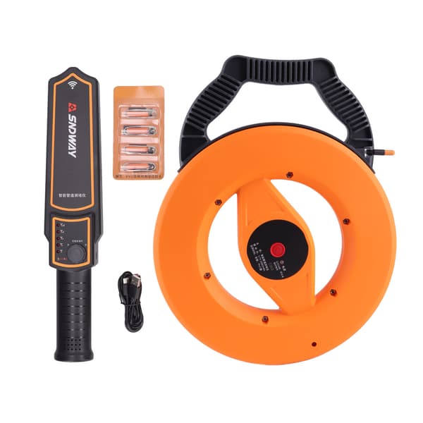 (SC)Waterproof Pipe Blockage Detector 20m Range Accurate Positioning Pipeline Tester