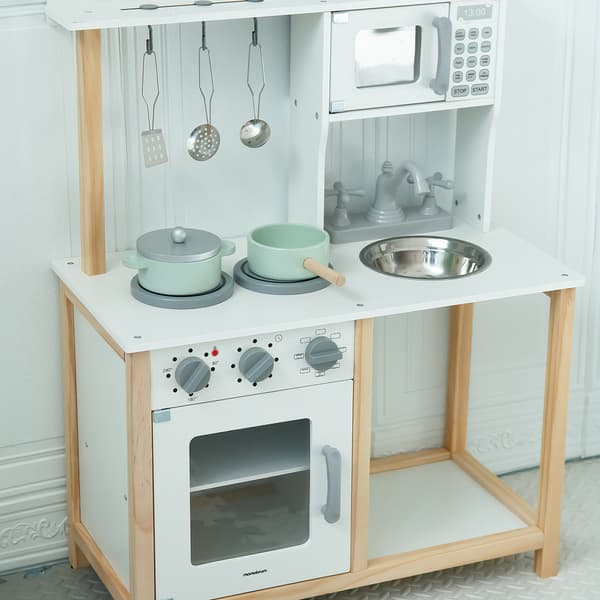 (SC)Mamabrum Wooden Kitchen for Children with Microwave