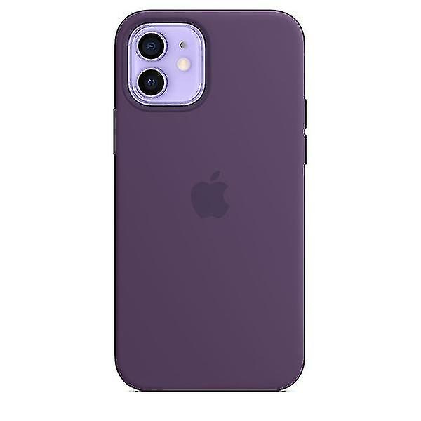 Silikonfodral med MagSafe för iPhone 12 och 12 Pro Amethyst