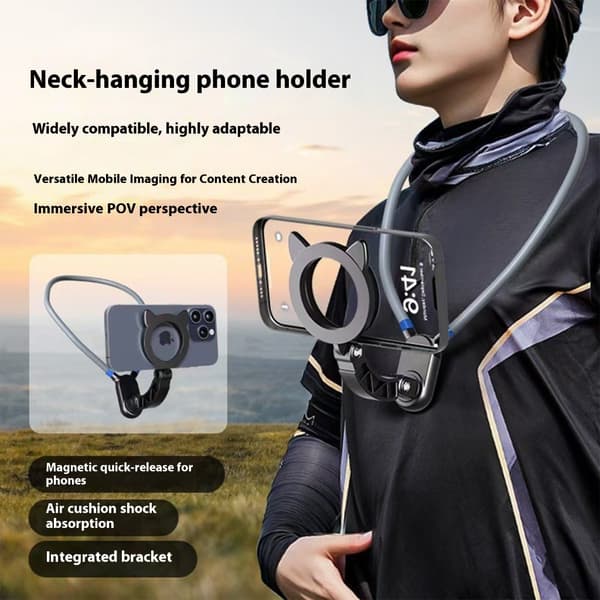 [SC] Hands-free Neck Phone Holder with Magnetic Base for Content Creators