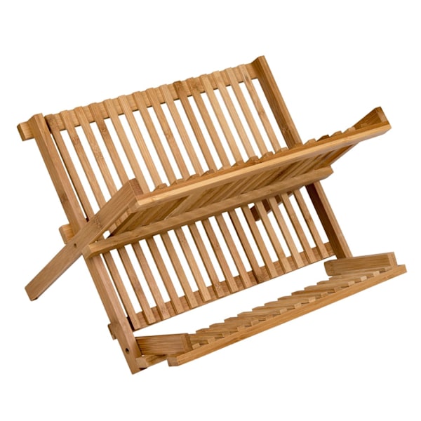 Foldbart Bambus Opvaskestativ X beige