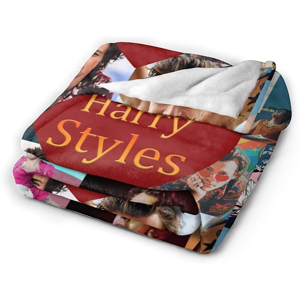 Fleecepledd Ultramyk Anti-Pilling Flanell for Sofa Bed Varmt Pledd for Voksne/Barn - Harry Styles -u 80x60in 200x150cm