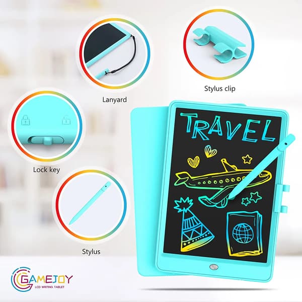 (SC)Drawing Tablet for Toddlers, Erasable Writing Tablet 10 Inch Doodle Board with Lock Function, Reusable Drawing Pad Kids Drawing Tablet for Learning