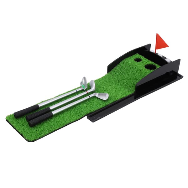 (SC) Pöytäminigolfpeliharjoittelusetti 3 kuulakärkikynäputteria golfputtausmatolla