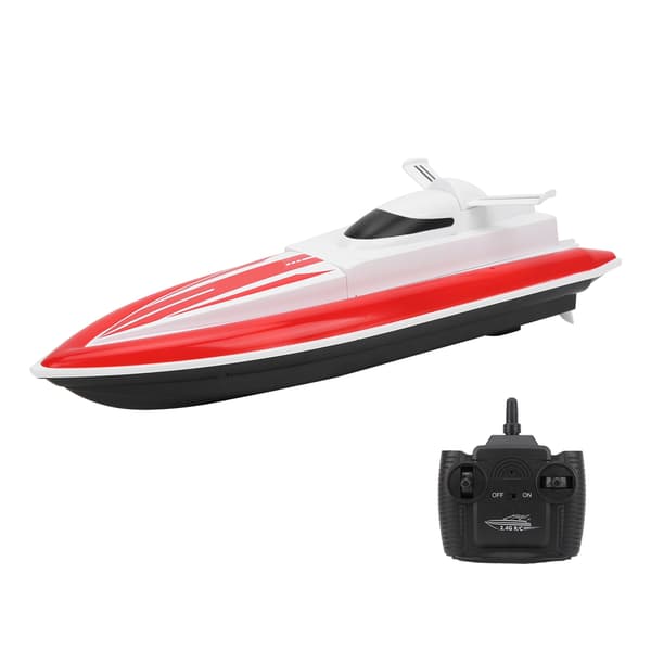 (SC)LSRC-B8 RC Boat High-Speed Racing RC Boat with Dual Propellers Long Battery Life (Red) 0.2
