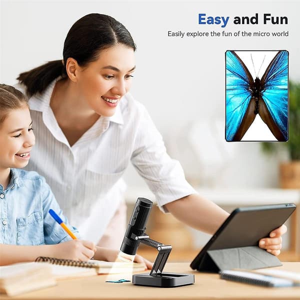 (SC)Wireless Digital Microscope 1000X 1080P HD WiFi Portable Handheld USB Mini Microscope Camera Magnif-Perfet