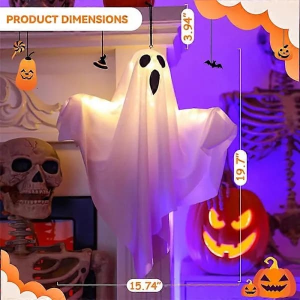 (SC) Flying Ghost Lights Halloween Decorations, Spooky Outdoor Ornaments