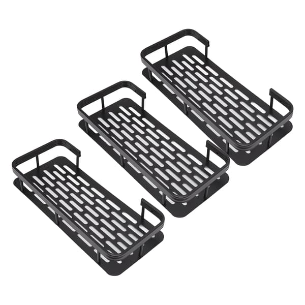 (SC)Shower Storage Shelf with Robust 3-Tier Design, Premium Aluminum Construction, Rustproof Shower Caddy for Organized Bathroom Essentials, No Drilling