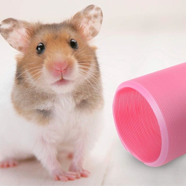 Pieni Lemmikintunneli, Taittuva Leikkipiippu Hamsterille, Telttatunneli, Vaaleanpunainen, 1 kpl
