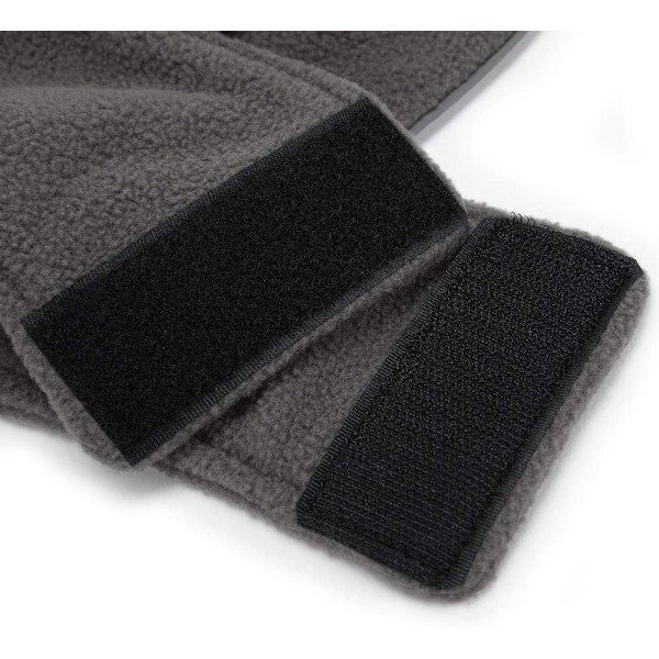 Koiran takki, talvikoiran takki, lämmin tuulenpitävä takki, lemmikkieläinten fleece-vaatteet, heijastavat sadetakki takit hihnan reikä (harmaa, XXL selän pituus 47cm, rinta 68-