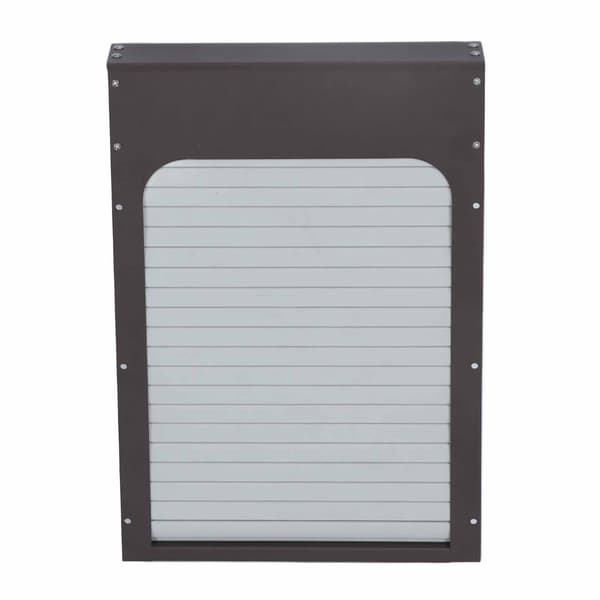 (SC) Automatic Metal Chicken Coop Door Timer Battery Powered Spring Loaded Habitat Accessory Brown