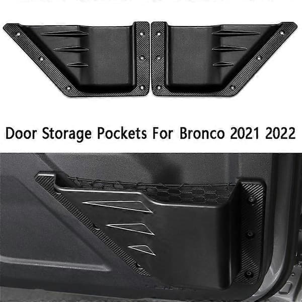 (SC) 2 Pcs Front Left+Right Door Pockets Side Door Organizer Box Accessories for 2021 2022