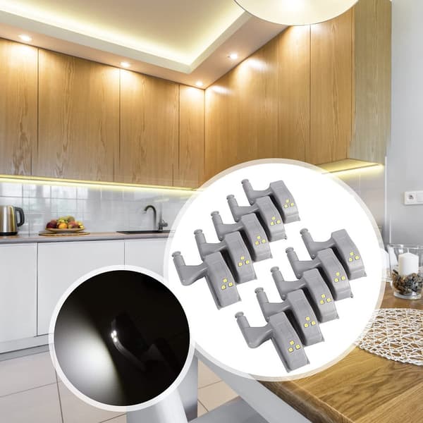(SC)10X LED Smart Sensor Light Kitchen Cabinet Cupboard Wardrobe White