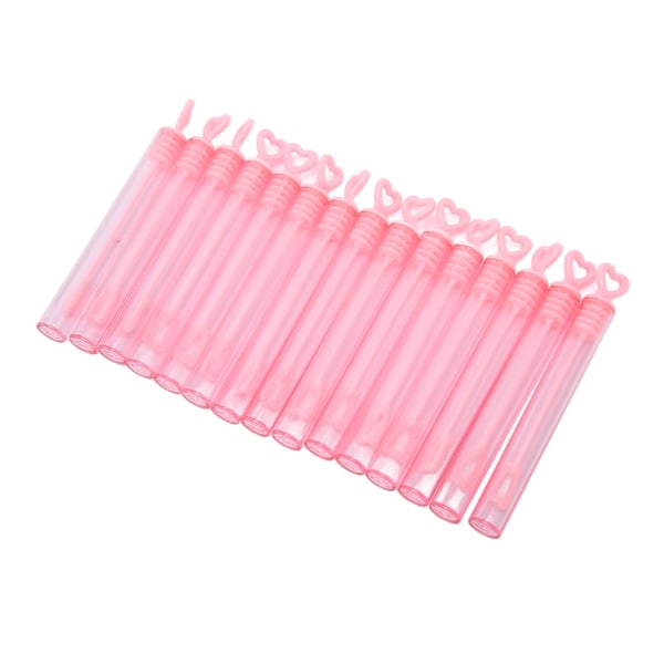 50 stk. Mini Sæbeboblepinde til Børn Hjerteformede Pink Gennemsigtige Sæbeboble Stave Festartikler til Spilbelønninger Bryllup