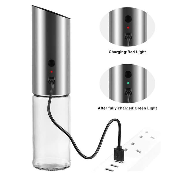 (SC) USB Rechargeable Salt and Pepper Grinder Set, Electric Salt or Pepper Grinders, Easy to Use