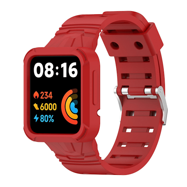 Silikoniranneke sopii MI-watch lite/lite 2 -kellolle Pehmeä ranneke Red