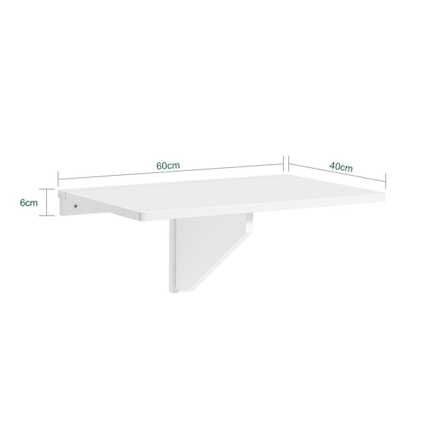 SoBuy Väggmonterat Fällbart Bord Skrivbord, Matbord Barbord FWT03-W White