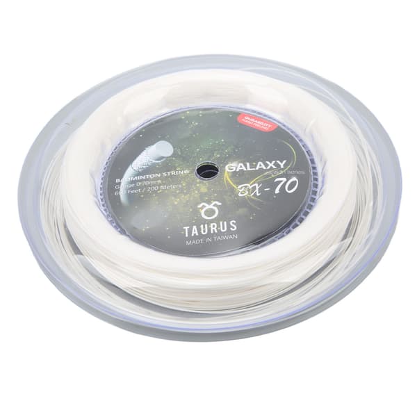 (SC)POWERTI BX70 Badminton Racket Strings High Elastic Nylon Badminton Racket String 0.7mm Badminton String 200m Roll White