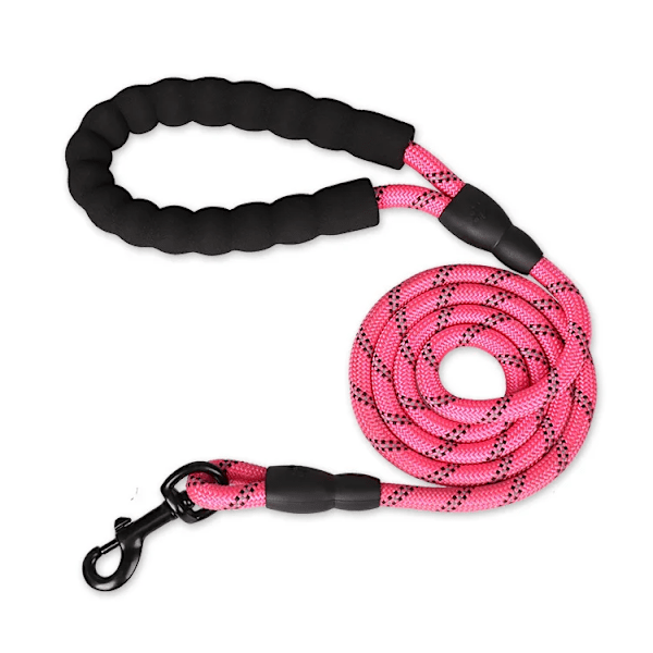 120/150/200/300CM Sterk Hundeleie med Mykt Håndtak - Forsterket Leie for Små, Mellomstore og Store Hunder - Store Hundeakseosoirer - Roserød Rose Red 0.8CM 300CM