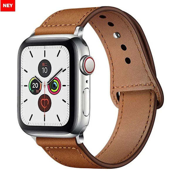 Nahkainen ranneke Apple Watch -kellolle Ultra 2 49 mm 44 mm 40 mm 38 mm/42 mm urheilunauha iWatch -sarja 9 8 7 3 4 5 6 kello 41 mm/45 mm B Sininen Valkoinen 1 B Blue White 19 49mm 42mm 44mm 45mm