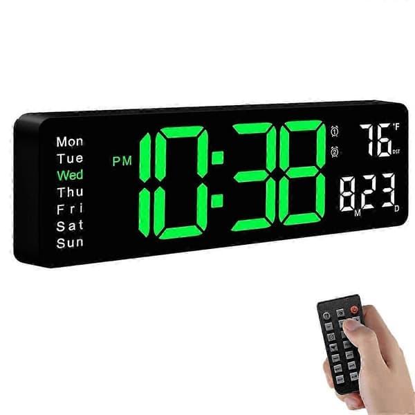 [SC]Digital Wall Clock, Large Digital Clock with Remote Control, suitable for Living Room, Bedroom, Decor-Perfect