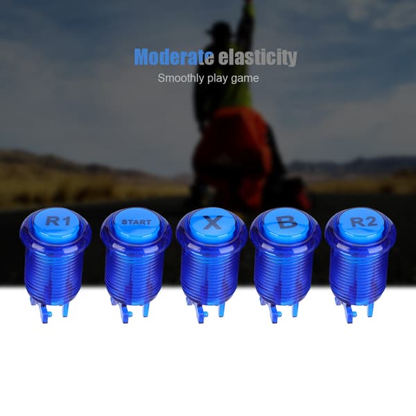 (SC)822B Enkel DIY Arkadejoystick Kit USB Fighting Game Controller Amerikansk Stil Blå