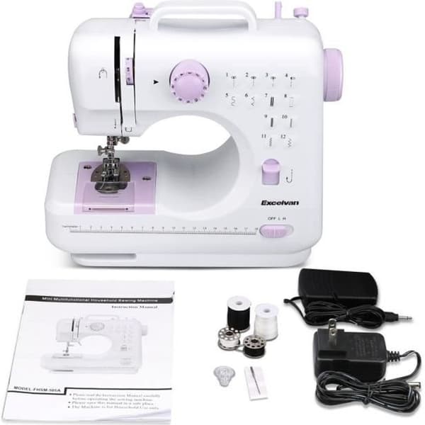 (SC)Excelvan Electronic Sewing Machine - Beginner - 12 Stitches - Portable - Two Adjustable Speeds_TF
