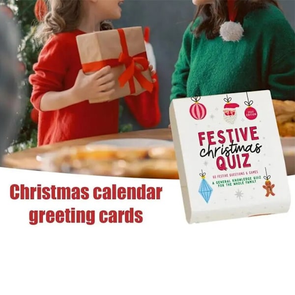 Julkalenderkort 24 dagar Julnedräkningskort B
