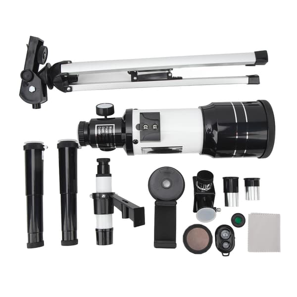 (SC)Astronomical Refractor Telescope for Beginners, Wireless Remote Control, High-Quality Optics, Telescope with Interchangeable Eyepieces, Phone Clip for