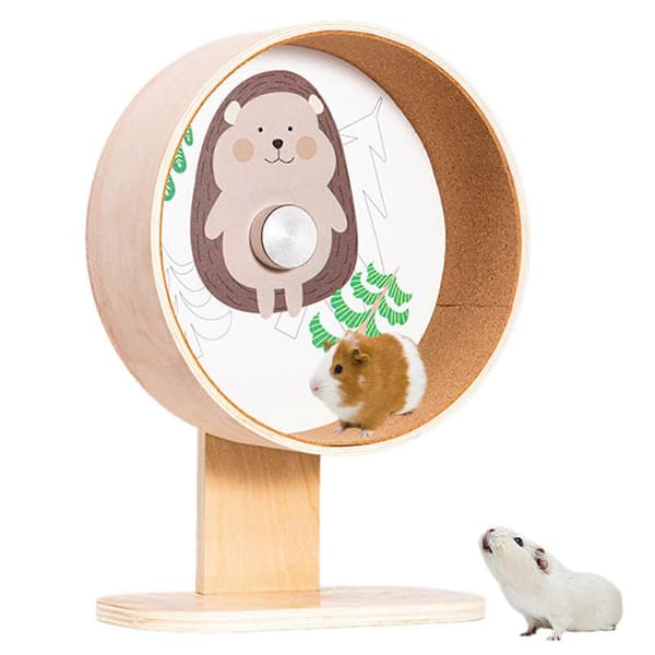 (SC)[LLC]Hamster exercise wheel silent running wheel double bearing, with adjustable stand E E M
