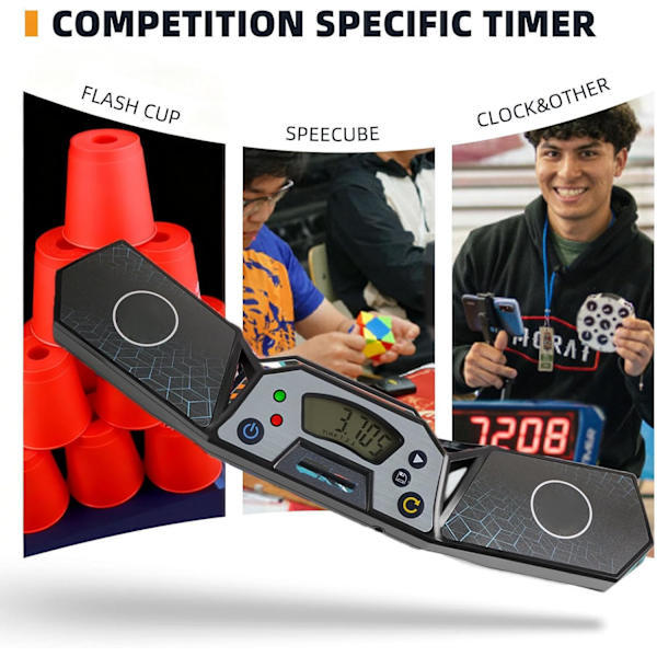 Professionel Speed Cube Timer, Touch Control Timer med Display, Cube Race Stack Konkurrence en Fantastisk Gave til Drenge og Piger