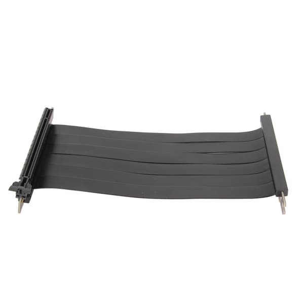 (SC)PCIe 3.0 X16 Riser Cable 180 Degree High Speed Flexible Dual Reverse GPU Extension Black 70cm 27.6in