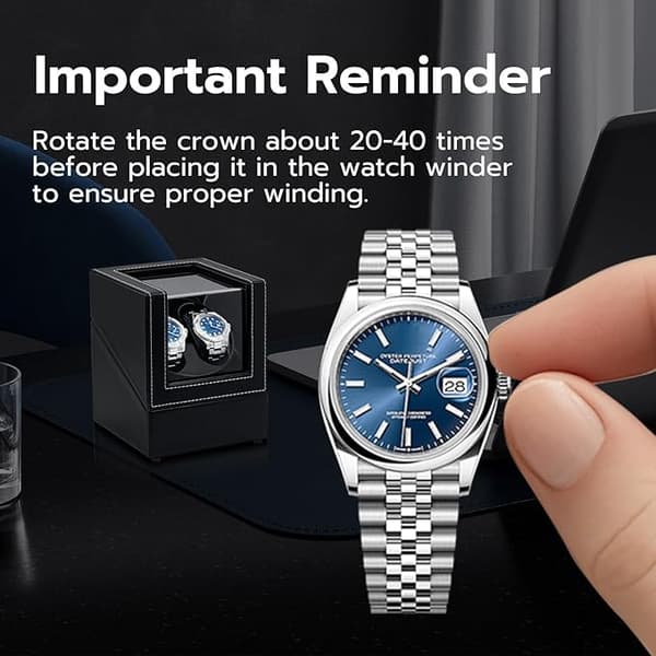 [SC]2026 New Modis Double Automatic Watch Winder Box, Automatic Watch Display Storage Rotating Wristwatch Box