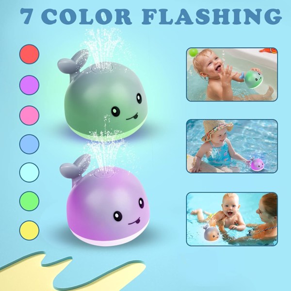 Baby, Whale Spray Pool Toys, Baby Bath Toys