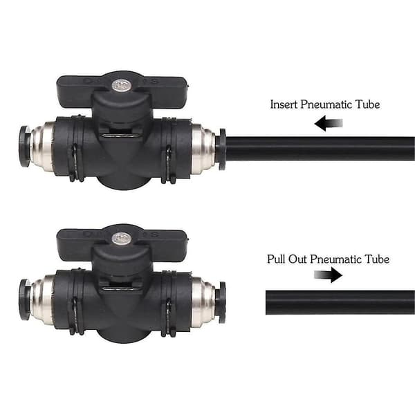 [SC]6mm Push Connect Ball Valve 6mm Air Flow Control Valve Quick Connect Valve Pipe Fittings 3-Pack