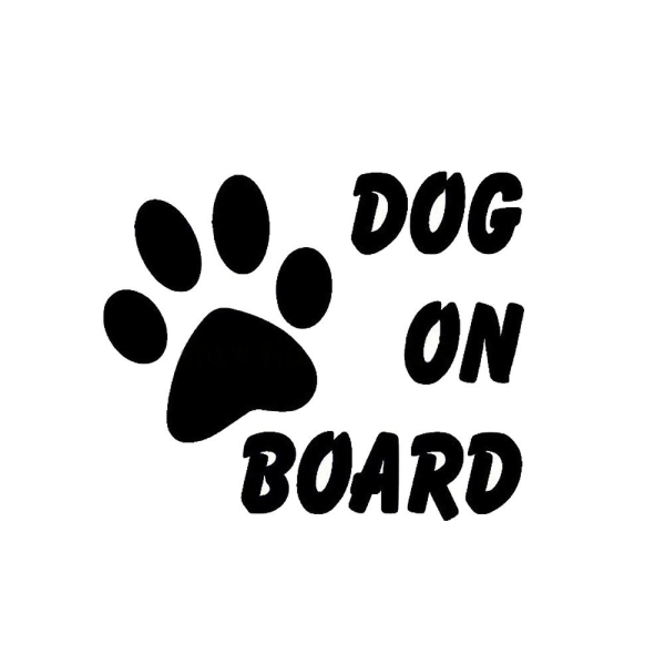 Warning signs car sticker dog board paw cute decal reflective decoration