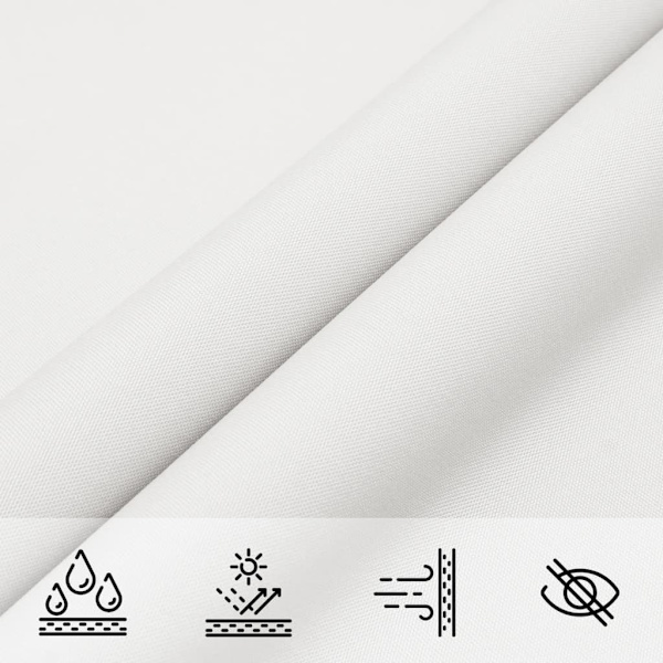 (SC)vidaXL Sun Shade Sail Oxford Fabric Rectangular 4x5 m White Vit white
