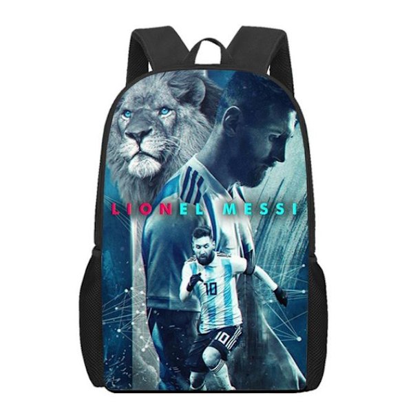 Messi Rygsæk Elever Børn Skoletaske Skulder Laptop Tasker Rejsetaske B B 29*16*42cm