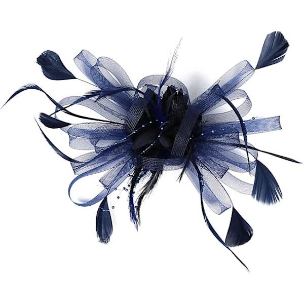 Elegant Dame Fascinator Hatt Bryllup Fjær Tilbehør til Hårklipp