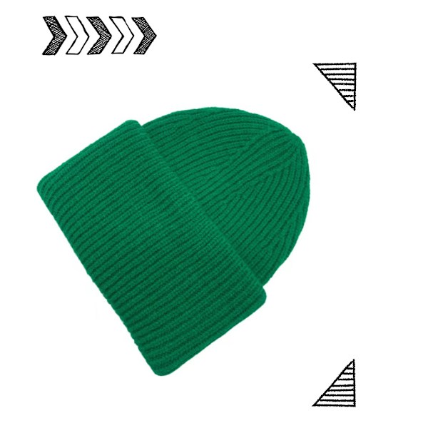 Koreansk Stil Dame Varme Vinter Strikket Huer Uld Japansk Stil Tykkelse Mænds Mode Unisex dark green