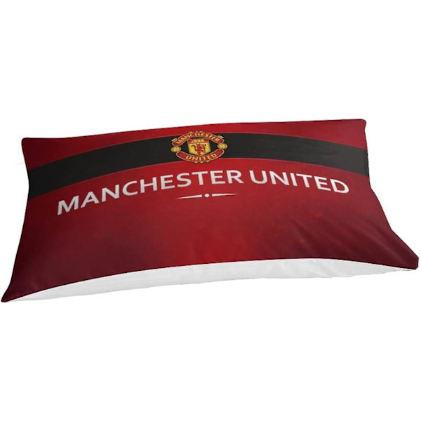 Manchester-logolla varustetut vuodevaatteet D-mikrokuitupainatus peittokuori vetoketjulla ja tyynyliina lasten peittokuori, A 135*200 CM Double200x200cm