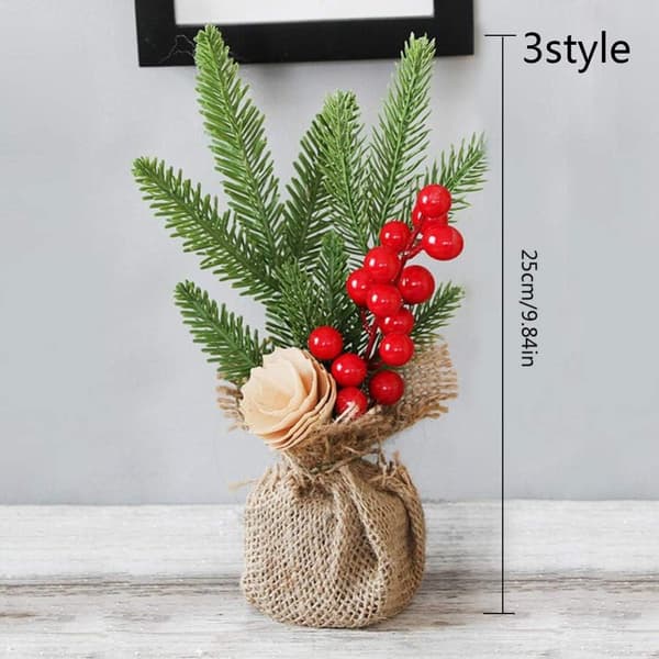 (SC) Mini Christmas Tree, 3 Pcs Artificial Christmas Trees for Christmas Table Decoration