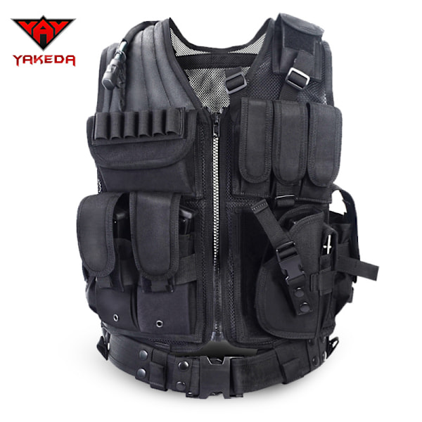 Utendørs Sommer Mesh Pustende Treningsvest Multifunksjonell Spesialstyrkevest Cs Felt Taktisk Vest Grå Average code (size adjustable) Grey