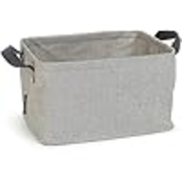 Foldbar Vasketøjskurv - Multifunktionel Opbevaring - Folds Flad - Vandafvisende Belægning - Bløde Løftehåndtag - Stor Volumen - Grå - 35L Grey 35L