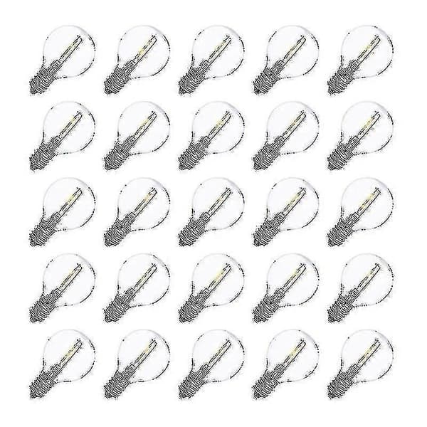 [SC]25 pcs LED G40 E14 Replacement Bulbs 0.6w 2700k LED Filament Bulb