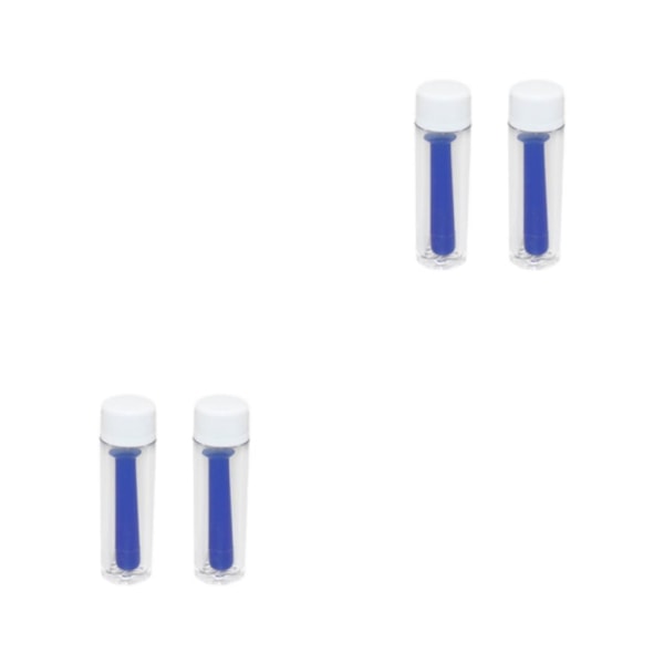 1/2/3/5 2x Silikoni Kosketuslinssien Asetin Mukava Ratkaisu Erä sininen 2PCS blue