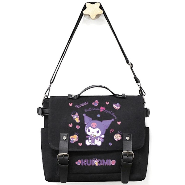Sanrio Kuromi söt tecknad axelväska för kvinnor - Perfet Black