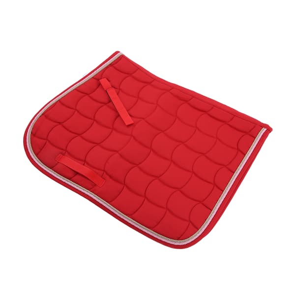 (SC)Breathable All-Purpose Saddle Pad with Handle and Girth for Horses Large Red